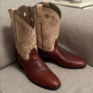 Pocono Western Cowboy Cowgirl Boots Brown